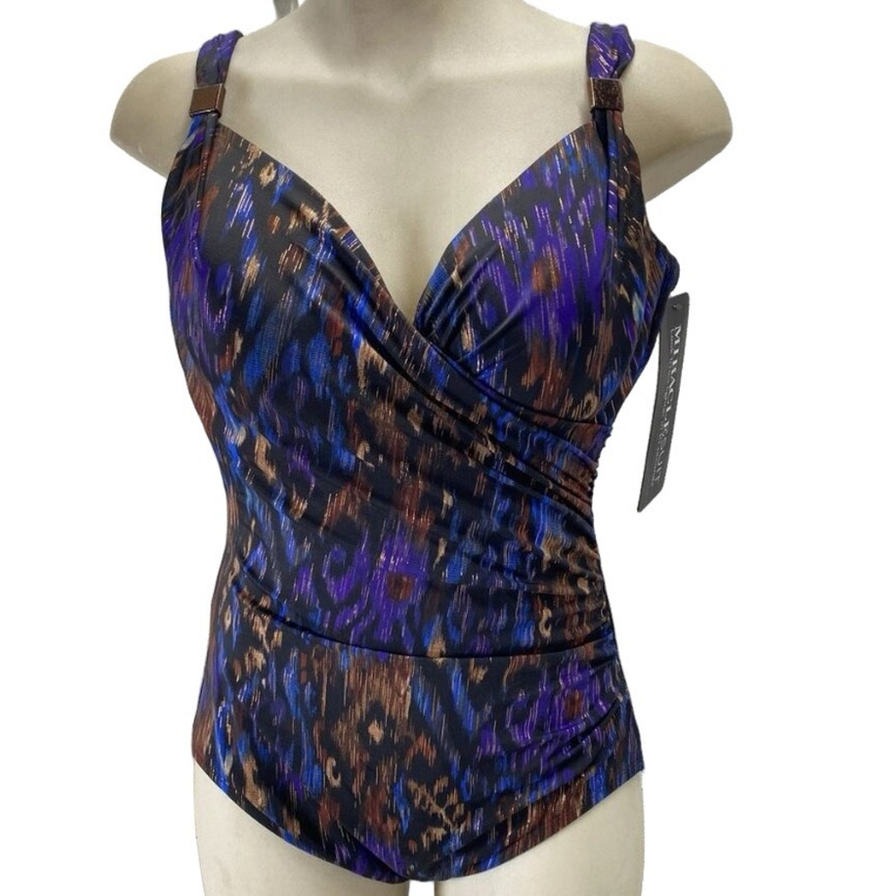 Miraclesuit Women's Siren One-Piece Swimsuit Size 14 Tapiz Multicolor